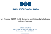 Ley Orgánica 3/2007